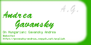 andrea gavansky business card